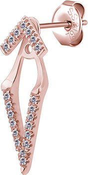 RG 316 V SHAPE EAR STUDS W. EAR JACKET SET (PAIR) 0,8mm WH