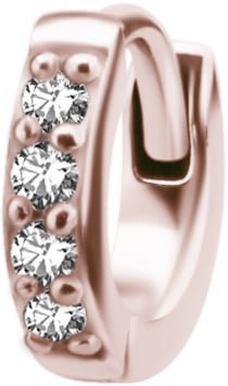 RG 316 HUGGIE HOOP FOR SECOND HOLE (PAIR) 0,8x8mm WH