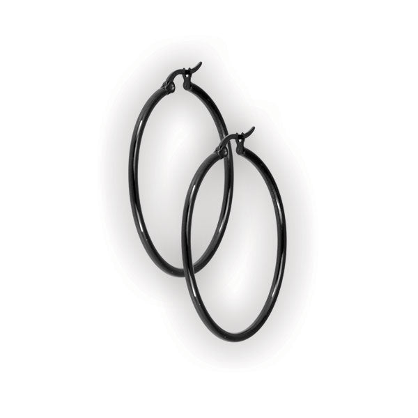 BK 316 ROUND HOOP EARRINGS (PAIR) 0,8mm