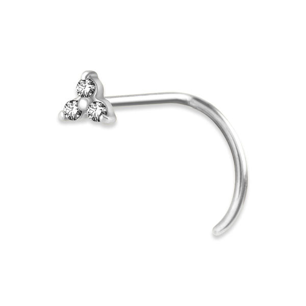 TRINITY CURVED NOSE STUD 0,8mm Sfera 3,5mm