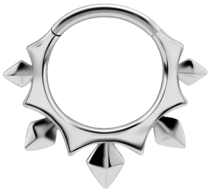 SS 316 HINGED CLICKER (PYRAMIDS &amp; SPIKES)