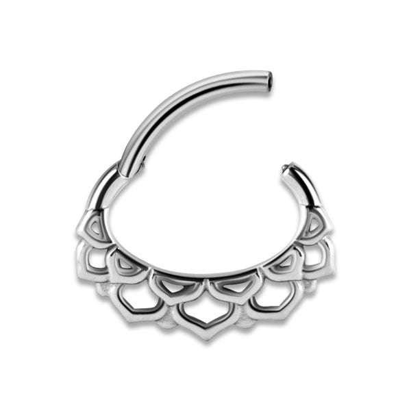 SS 316 HINGED SEPTUM &amp; DAITH CLICKERS 1,2x6mm mod.6