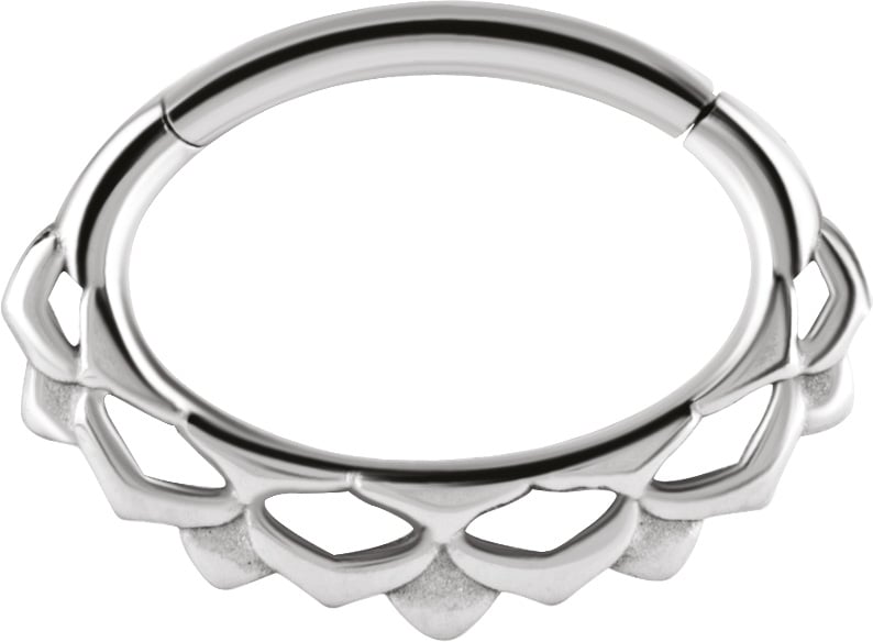 SS 316 HINGED SEPTUM &amp; DAITH CLICKERS 1,2x6mm mod.9