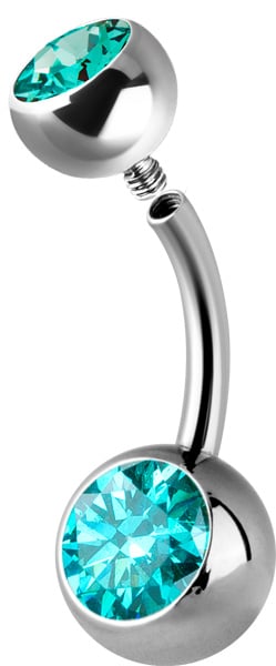 TT int DOUBLE JEWELLED BANANA 5&amp;8mm
