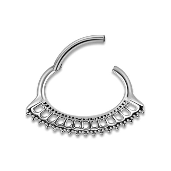 SS 316 HINGED SEPTUM &amp; DAITH CLICKERS 1,2x6mm mod.10