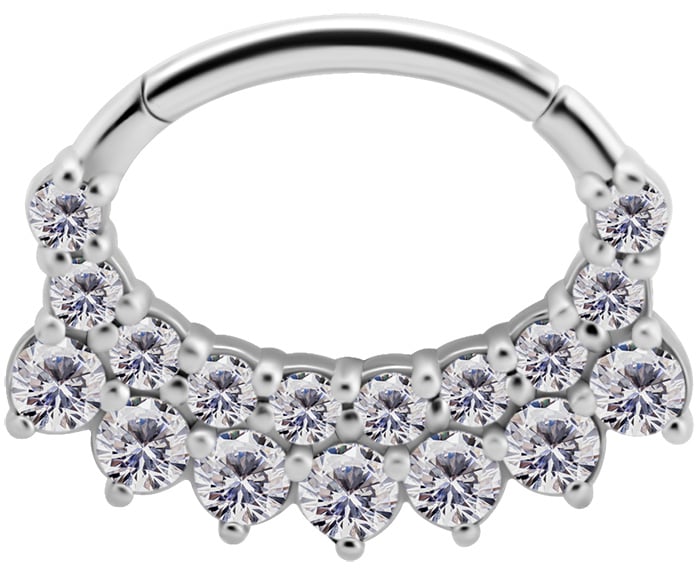 SS 316 HINGED SEPTUM/DAITH CLICKER 1,2x6mm WH mod. 12