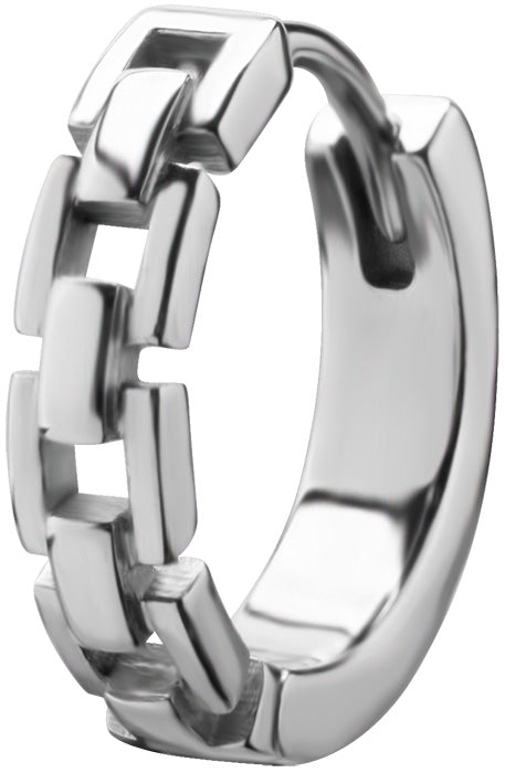 SS 316 HOOP EARRINGS (PAIR) 0,8x10mm - mod. 07