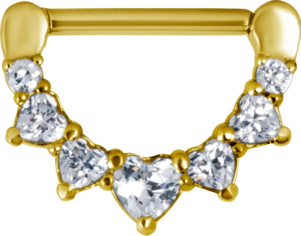 GD 316 JEWELLED NIPPLE CLICKER  WH