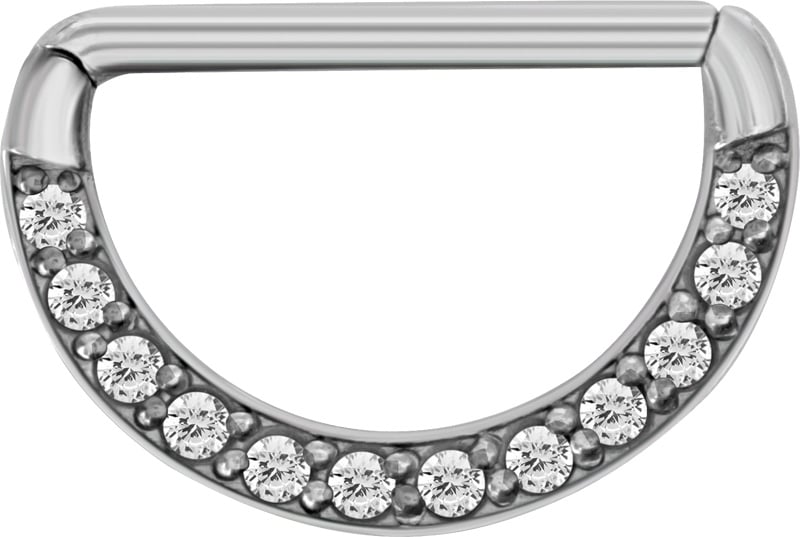 SS 316 JEWELLED NIPPLE CLICKER