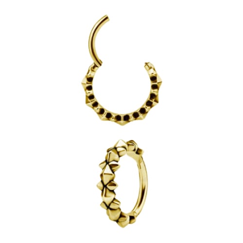 GD 316 HINGED CLICKER (PYRAMIDS &amp; SPIKES) 1,2x10mm