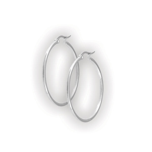 SS 316 ROUND HOOP EARRINGS (PAIR) 0,8mm