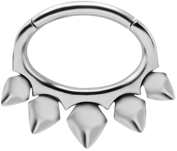 SS 316 HINGED SEPTUM &amp; DAITH CLICKERS 1,2x6mm mod.14