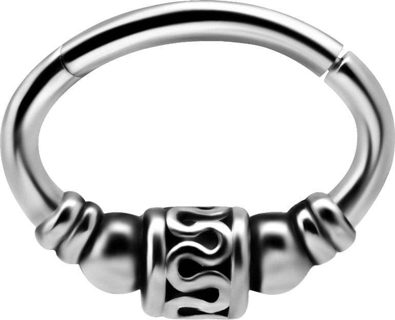 SS 316 HINGED SEPTUM &amp; DAITH CLICKERS 1,2x6mm mod.12